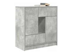 Aparador con cajones y puertas gris hormigón 70,5x34x74,5 cm