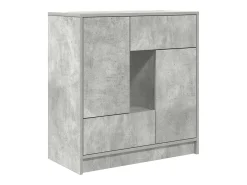 Aparador con cajones y puertas gris hormigón 70,5x34x74,5 cm
