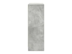 Aparador con cajones y puertas gris hormigón 73x31x90 cm