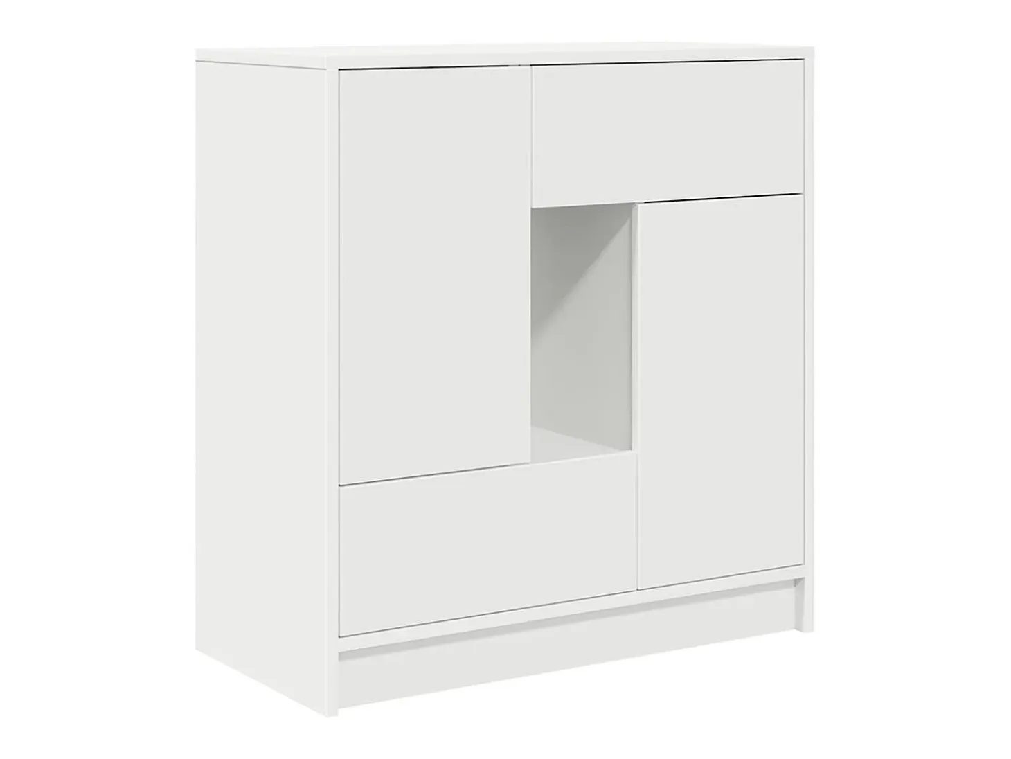 Aparador con cajones y puertas blanco 70,5x34x74,5 cm