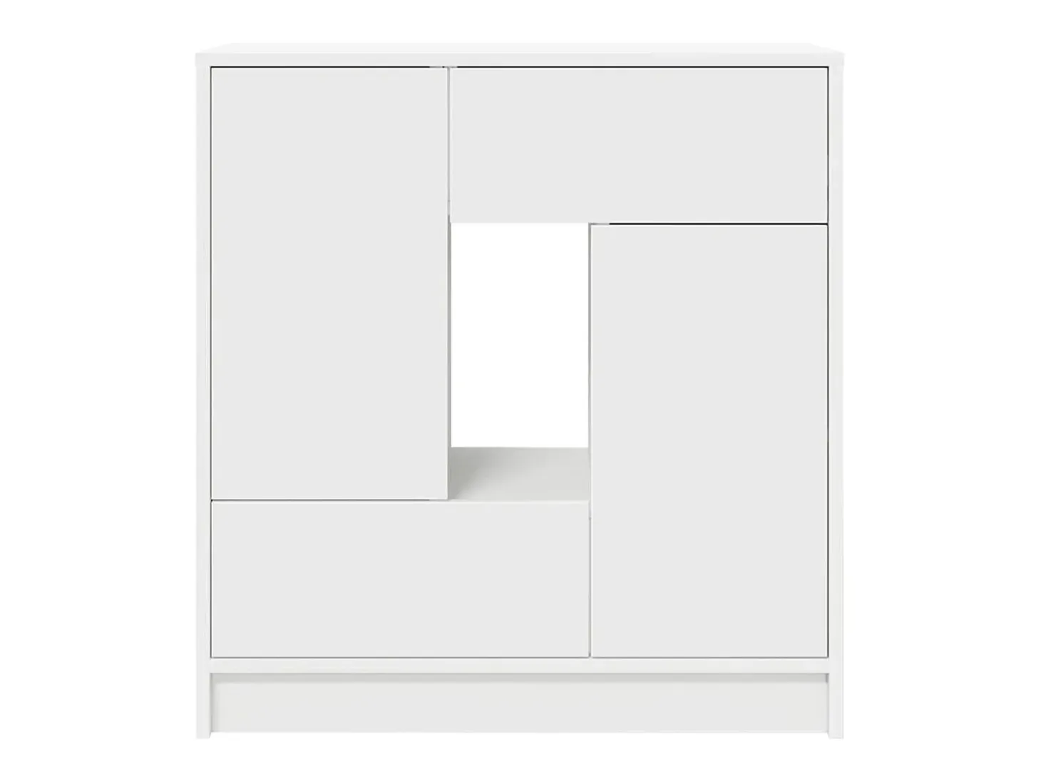Aparador con cajones y puertas blanco 70,5x34x74,5 cm