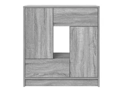 Aparador con cajones y puertas gris Sonoma 70,5x34x74,5 cm