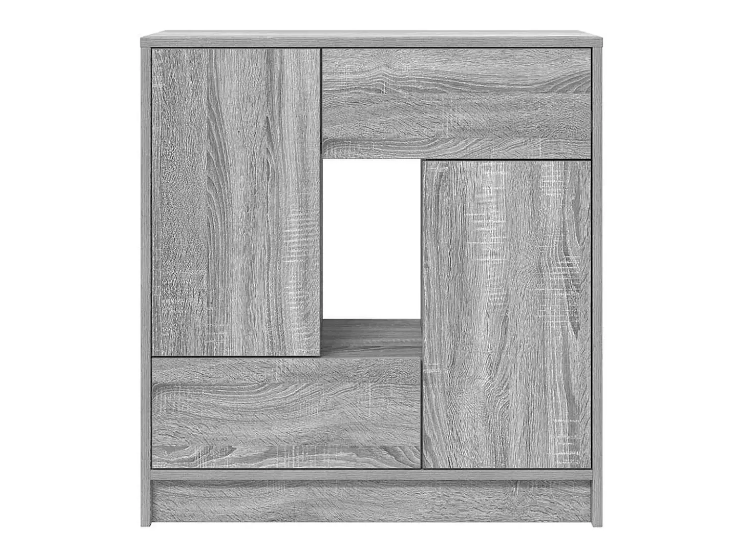 Aparador con cajones y puertas gris Sonoma 70,5x34x74,5 cm