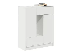 Aparador con cajones y puertas blanco 73x31x90 cm