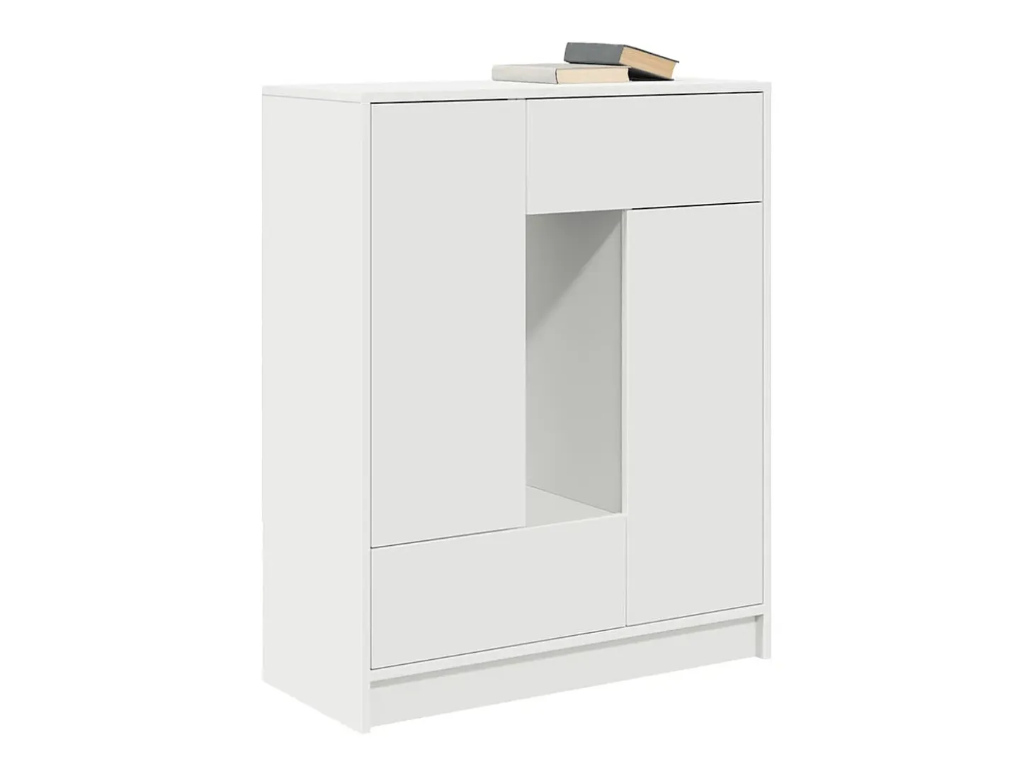 Aparador con cajones y puertas blanco 73x31x90 cm