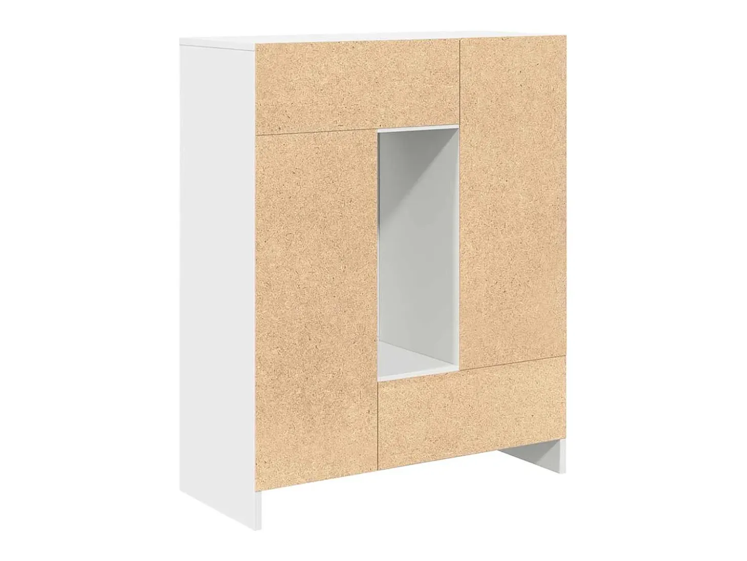 Aparador con cajones y puertas blanco 73x31x90 cm