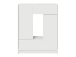 Aparador con cajones y puertas blanco 73x31x90 cm