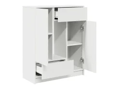 Aparador con cajones y puertas blanco 73x31x90 cm