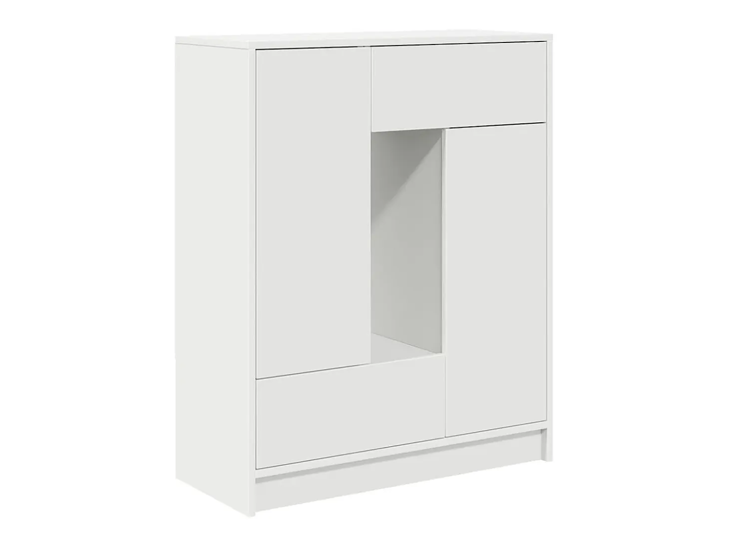 Aparador con cajones y puertas blanco 73x31x90 cm
