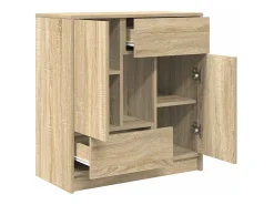 Aparador con cajones y puertas roble Sonoma 70,5x34x74,5 cm