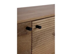 Aparador con contornos curvos de madera maciza de mango con 4 puertas
