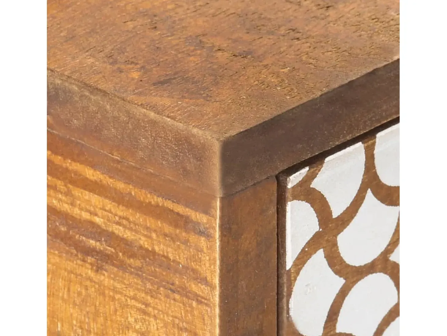 Aparador con estampado madera maciza de mango 130x30x70 cm