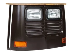 Aparador con forma de camión madera de mango maciza gris oscuro