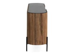 Aparador con forma elíptica 2 puertas madera maciza de mango