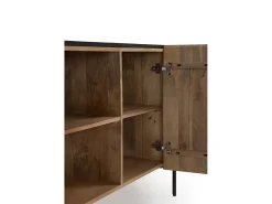 Aparador con forma elíptica 2 puertas madera maciza de mango