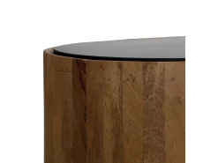 Aparador con forma elíptica 2 puertas madera maciza de mango