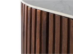 Aparador con laterales curvos en madera de mango color nogal 150 cm