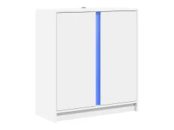 Aparador con LED blanco 77x34x85 cm madera de ingeniería