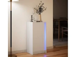 Aparador con LED blanco 42,5x34x85 cm madera de ingeniería