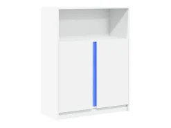 Aparador con LED blanco 77x34x100 cm madera de ingeniería