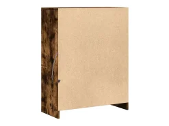 Aparador con LED madera ingeniería roble ahumado 77x34x100 cm