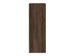 Aparador con LED madera ingeniería marrón roble 38x34x100 cm