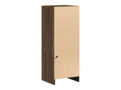 Aparador con LED madera ingeniería marrón roble 38x34x100 cm