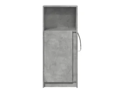 Aparador con LED madera ingeniería gris hormigón 42,5x34x100 cm