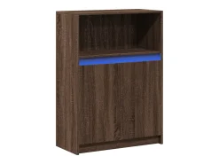Aparador con LED roble marrón 72x34x100 cm madera de ingeniería
