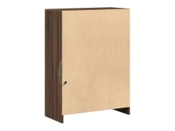 Aparador con LED roble marrón 72x34x100 cm madera de ingeniería