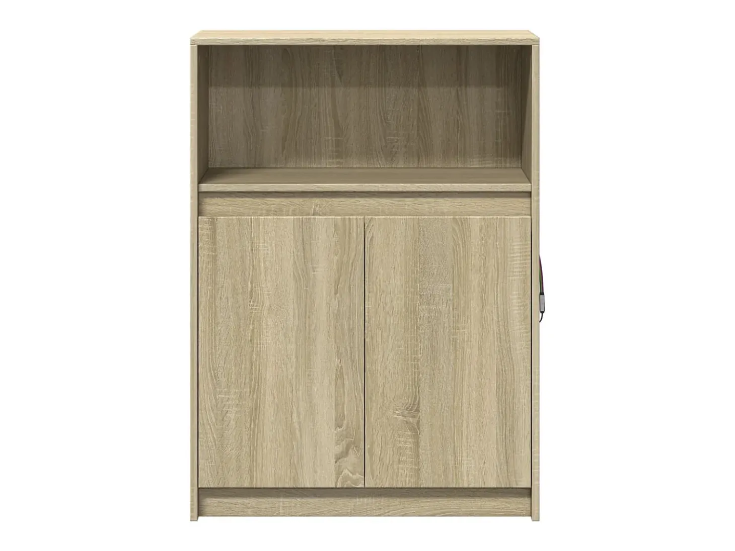 Aparador con LED roble Sonoma 72x34x100 cm madera de ingeniería