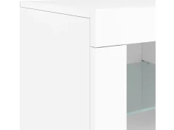 Aparador con luces LED blanco 162x37x67 cm