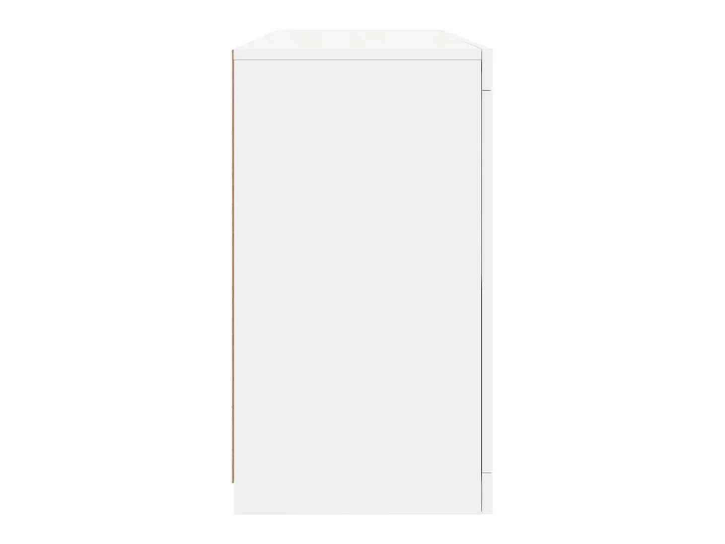 Aparador con luces LED blancas 142,5x37x67 cm