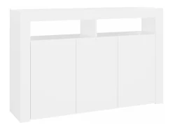 Aparador con luces LED blanco 115,5x30x75 cm