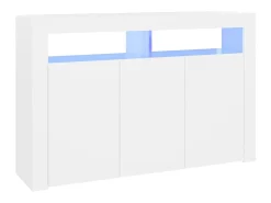 Aparador con luces LED blanco 115,5x30x75 cm