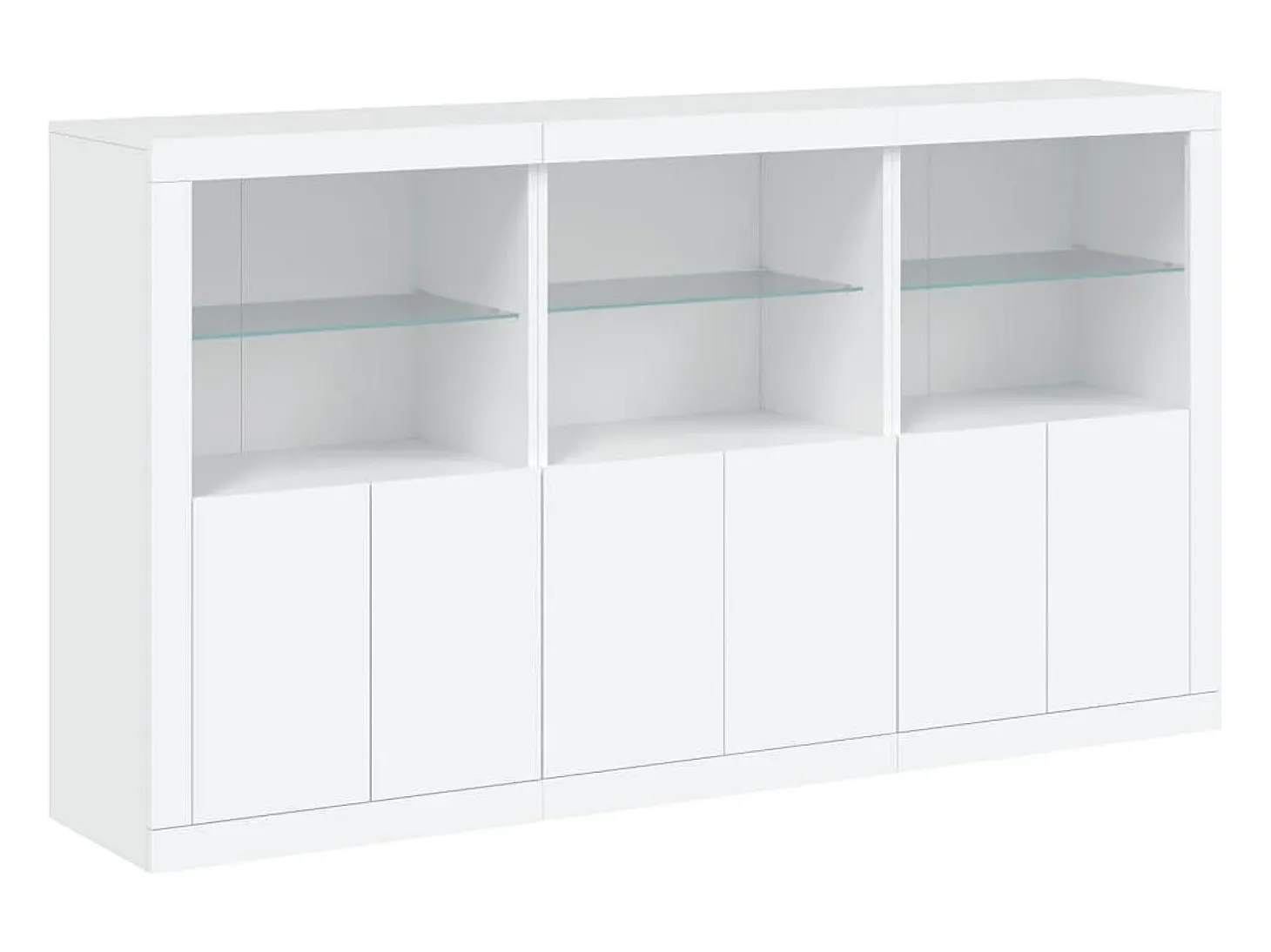 Aparador con luces LED blanco 181,5x37x100 cm ES687410