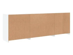 Aparador con luces LED blancas 202x37x67 cm