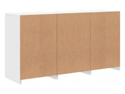 Aparador con luces LED blanco 123x37x67 cm