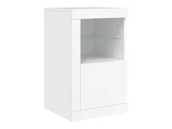 Aparador con luces LED blanco 123x37x67 cm