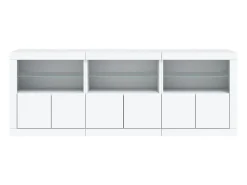 Aparador con luces LED blanco 181,5x37x67 cm