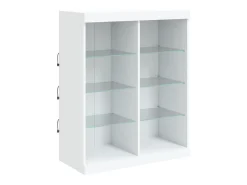 Aparador con luces LED blanco 81x37x100 cm ES728746