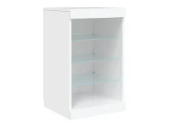 Aparador con luces LED blanco 123x37x67 cm