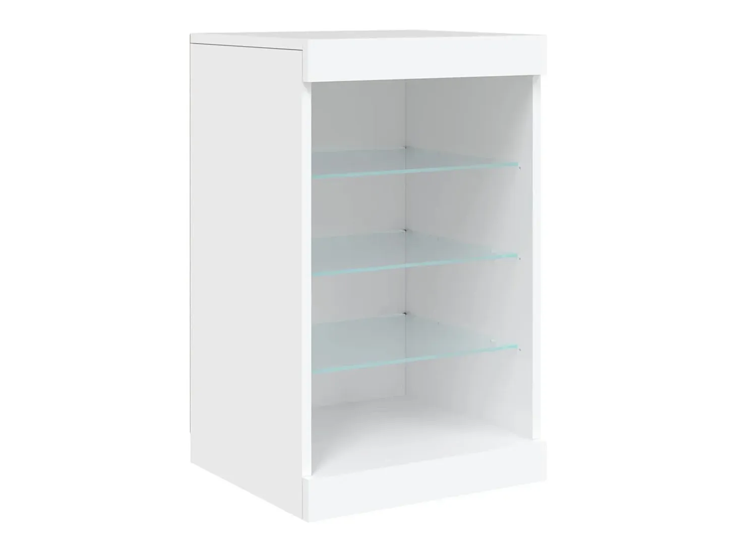 Aparador con luces LED blanco 123x37x67 cm