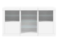 Aparador con luces LED blanco 123x37x67 cm