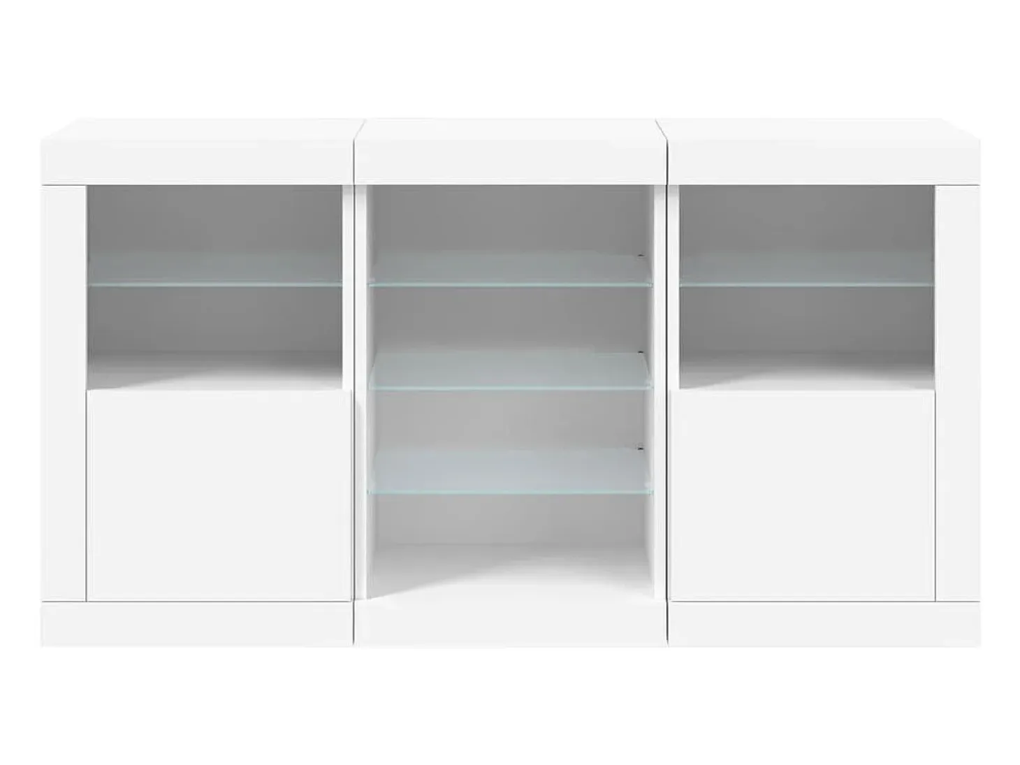 Aparador con luces LED blanco 123x37x67 cm