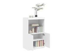 Aparador con luces LED blanco 60,5x37x100 cm ES806210