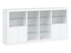 Aparador con luces LED blanco 202x37x100 cm ES652559
