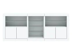 Aparador con luces LED blanco 181,5x37x67 cm