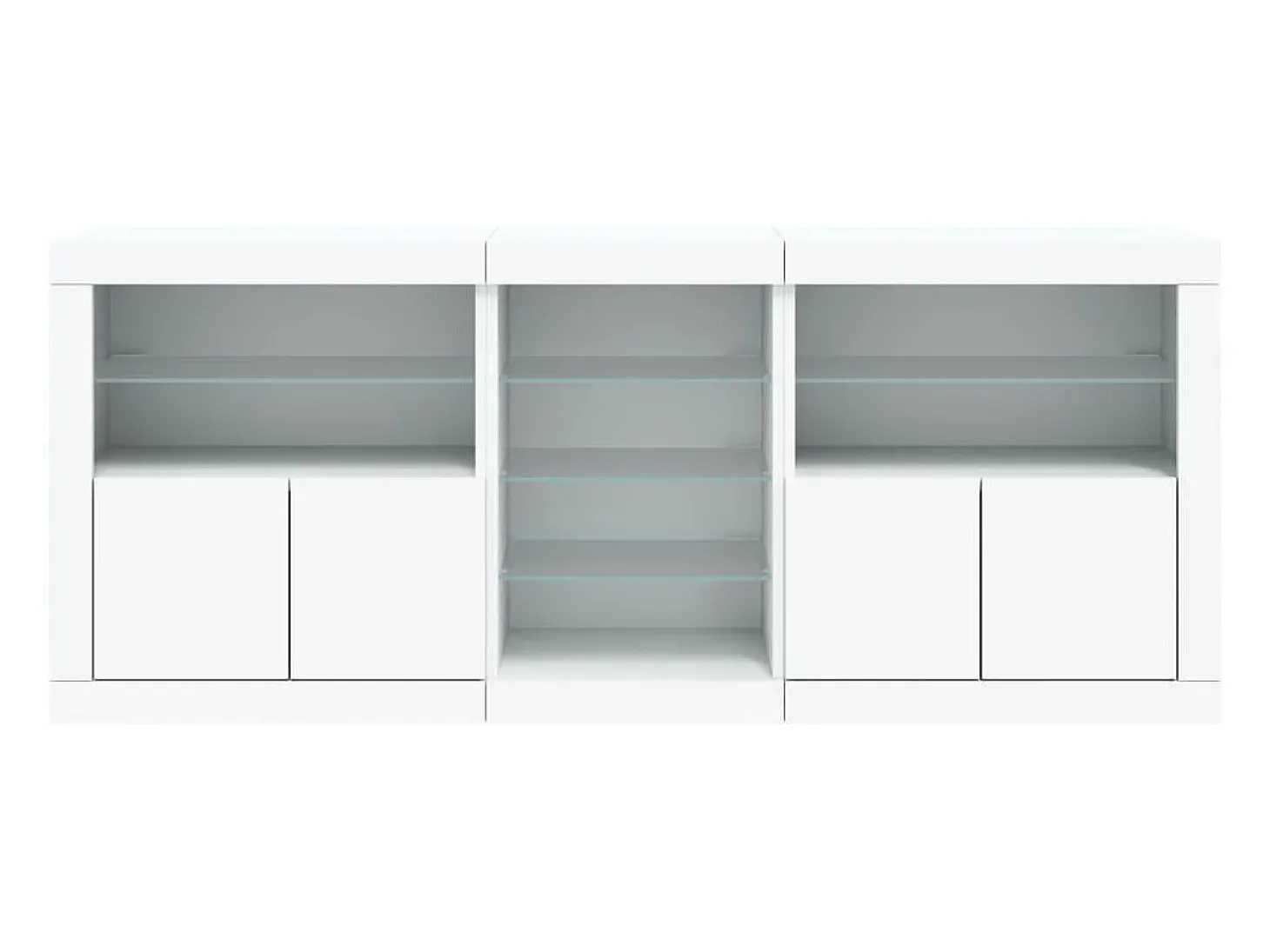 Aparador con luces LED blanco 181,5x37x67 cm