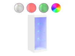 Aparador con luces LED blanco 41x37x100 cm ES601115